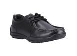 Hush Puppies Mackenzie Wallabee Leren Zwarte Veterschoenen Voor Jongens