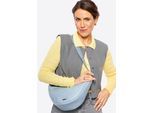 Wittchen Dames crossbody tas met brede band, blauw, eco-leer