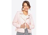Wittchen Dames bikerjack van eco-leer met klinknagels, lichtroze