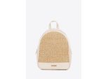 Wittchen Damesrugzak met weefpatroon, crème en beige, eco-leer