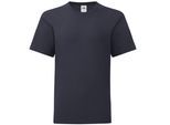Fruit Of The Loom Iconisch T-shirt Kinderen / Kinder (Donker Marine)