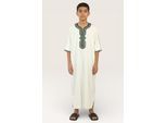 Kinderen jongens witte Marokkaanse Thobe gewaad Djellaba Gandoura Eid Jubba-K-GG008
