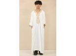 Kinderjongens witte Marokkaanse Thobe Jubba Robe Eid Djellaba Gandoura
