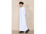 Witte Thobe voor jongens, Emirati Jubba, islamitische kleding, kaftan, Eid-kwastjes met koord