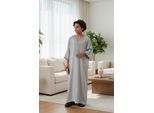 Kinderen jongens grijze Marokkaanse Thobe gewaad Eid Djellaba Gandoura Jubba LFS-K-HM65