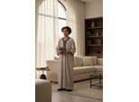 Kinderen jongens beige Marokkaanse Thobe gewaad Djellaba Gandoura Eid Jubba LFS-K-HM66