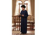 Kinderen jongens Marine Eid Marokkaanse Jubba Robe Djellaba Ramadan Eid Thobe LFS- K-HM11