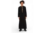 Kinderen jongens Ramadan zwarte Marokkaanse Thobe gewaad Emirati Eid Jubba-TT-003