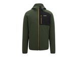 Regatta Heren Alven Full Zip Fleecejack (Donkere kaki/zwart)