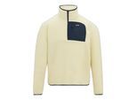Regatta Heren Frankie Half Zip Fleece Top (Steenwit/Navy)