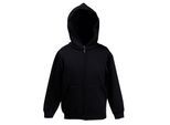 Fruit Of The Loom Kinderen / Kinder Unisex Sweatshirt met capuchon (Zwart)