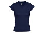 SOLS Dames/dames Maan V Hals T-Shirt met korte mouwen (Franse marine)