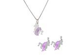 Orphelia 'Celinia' Kinderen 925 Sterling Zilveren Set: Ketting-Hanger + Oorbellen - Zilver SET-7134