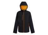 Regatta Heren Navigate 2 Layer Soft Shell Jas (Zwart/Oranje Pop)