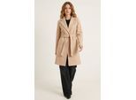 Geknoopte Midi Coat met Jas kraag