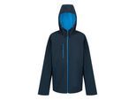 Regatta Heren Navigate Dubbellaags Soft Shell Jacket met capuchon (Marine / Frans Blauw)