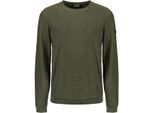 No Excess Pullover crewneck garment dyed + st dark moss