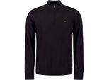 No Excess Pullover half zip 2 coloured melang black