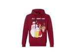 Apollo Heren kersttrui met capuchon kerst print