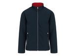 Regatta Heren Ascender Effen Dubbellaags Soft Shell Jas (Marine/Klassiek Rood)