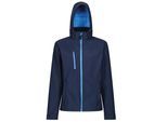 Regatta Venturer Jas met Kap en Zachte Shell Jas voor heren (Marine / Frans Blauw)
