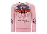Montfleuri Sweater met print tiger couture