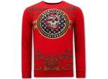 Tony Backer Sweater met print snake skull