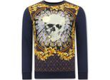 Tony Backer Sweater met print skull strass