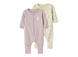 Name It Baby pyjama nbfnightsuit rabbit zip 2-pack