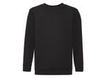 Fruit of the Loom Kinder/Kids Klassiek Sweatshirt met Inzet (Zwart)