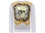 Tony Backer Sweater met print skull strass