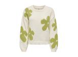 Only Onlbootle life ls flower o-neck knt ecru dessin