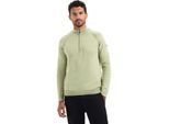 No Excess Pullover half zip high collar solid light moss