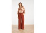 Smashed Lemon Linnen wide leg pantalon