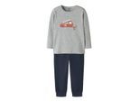 Name It Jongens pyjama set nmmnightset brandweer grijs/donkerblauw