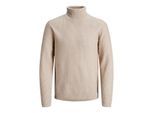 Jack & Jones Jprblucarlos knit roll neck beige