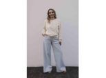 Looxs Revolution Lxs striped denim wide leg bleach blue voor dames in de kleur