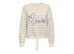 Only Onlsigne life ls text detai oneck cc knt ecru dessin