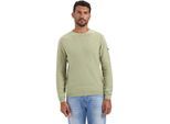 No Excess Pullover crewneck garment dyed + st light moss