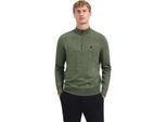 No Excess Pullover half zip 2 coloured melang light moss