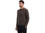 No Excess Pullover crewneck 2 coloured melang taupe