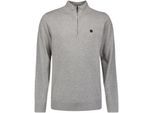 No Excess Pullover half zip 2 coloured melang grey melange
