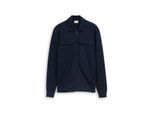 Tom Tailor Structured polo collar sweat jacket