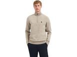 No Excess Pullover half zip 2 coloured melang sand