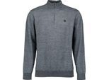 No Excess Pullover half zip 2 coloured melang dusty blue