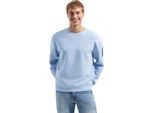 No Excess Sweater crewneck bonded melange blue