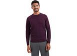 No Excess Pullover crewneck 2 coloured melang dark wine