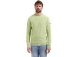 No Excess Pullover crewneck garment dyed + st green
