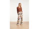 Smashed Lemon Wijde broek met grafische aztec print