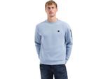 No Excess Sweater crewneck brushed inside dusty blue